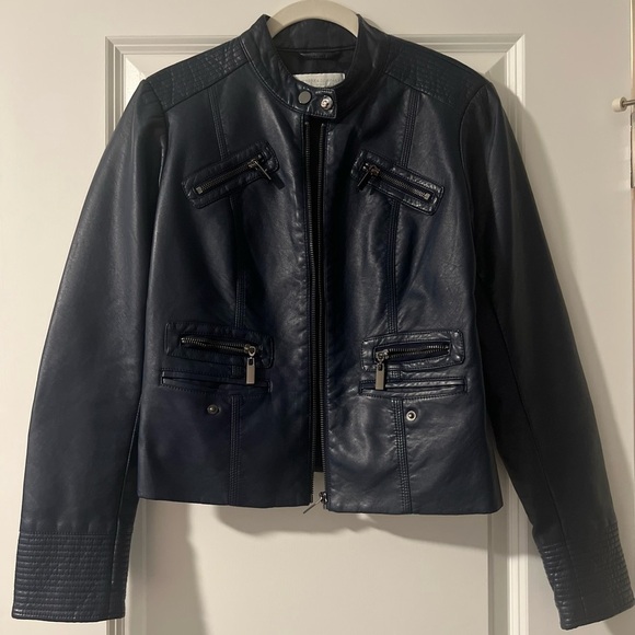 Soft Blue Biker Jacket by NYCo - Picture 4 of 8